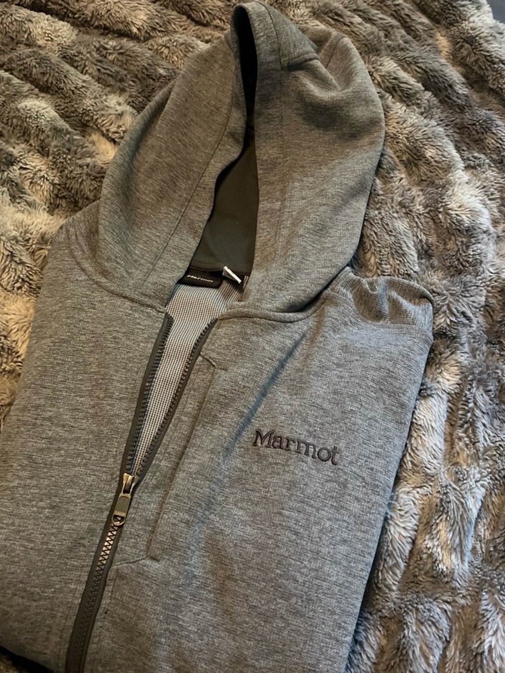 Marmot Grey Heather Men's Zip Hooded Jacket